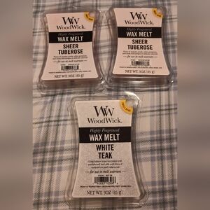 WoodWick Sheer Tuberose Wax Melt - White